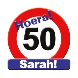 Huldeschild 50 jaar Sarah