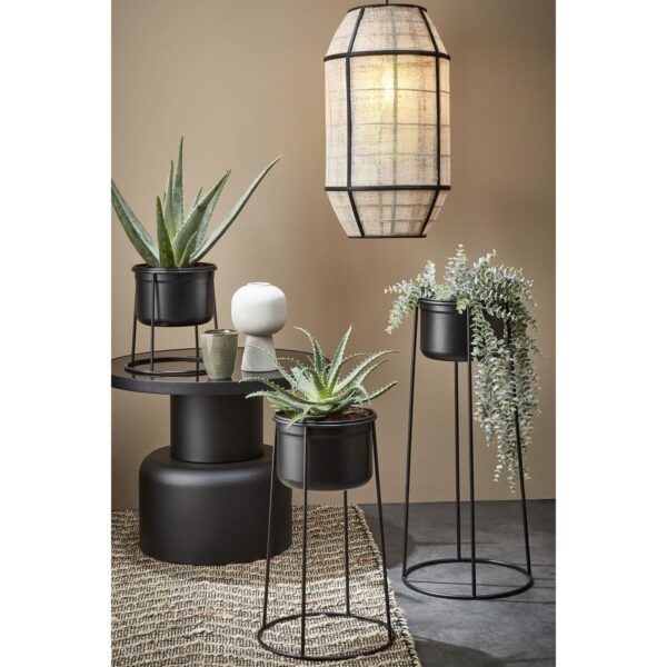 Pella Hanglamp - H58 x Ø33 cm - Linnen - Off White - Afbeelding 8