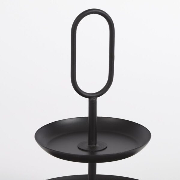 Rama Etagère 2 Laags - H36 x Ø28 cm - Metaal - Zwart - Afbeelding 2