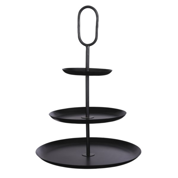 Rama Etagère 3 Laags - H55 x Ø38 cm - Metaal - Zwart