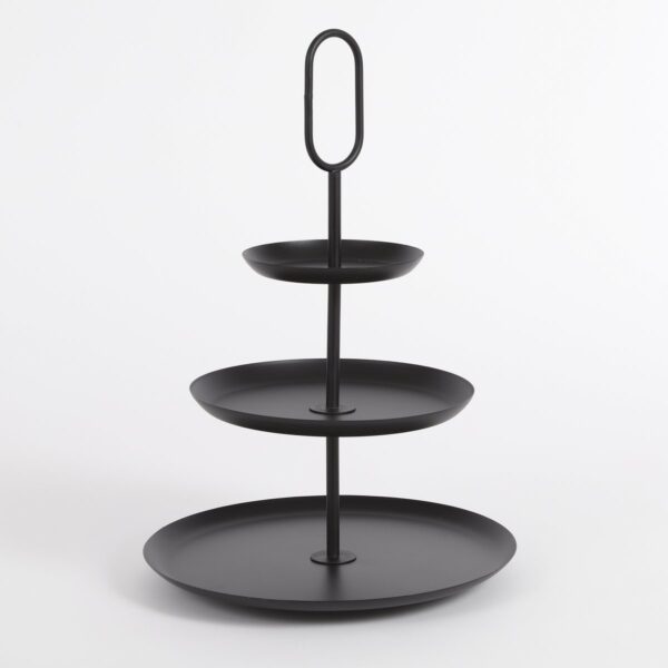 Rama Etagère 3 Laags - H55 x Ø38 cm - Metaal - Zwart - Afbeelding 4