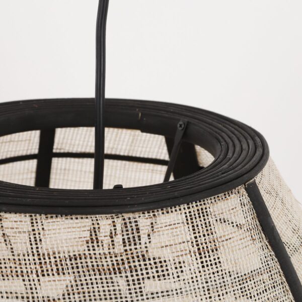 Pella Hanglamp - H58 x Ø33 cm - Linnen - Off White - Afbeelding 2
