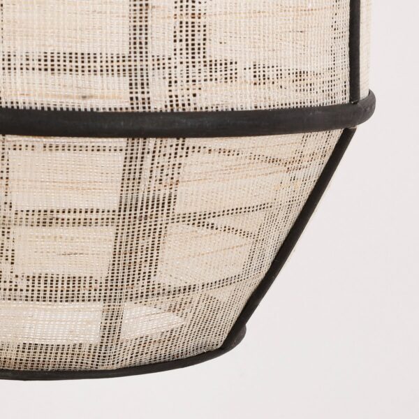 Pella Hanglamp - H58 x Ø33 cm - Linnen - Off White - Afbeelding 3