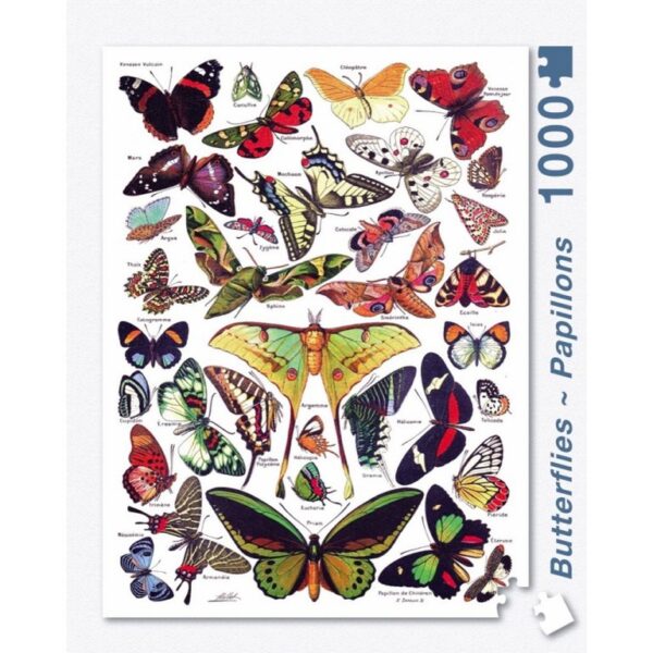 New York Puzzle Company - Vintage Images Butterflies~Papillons - 1000 stukjes puzzel - Afbeelding 5