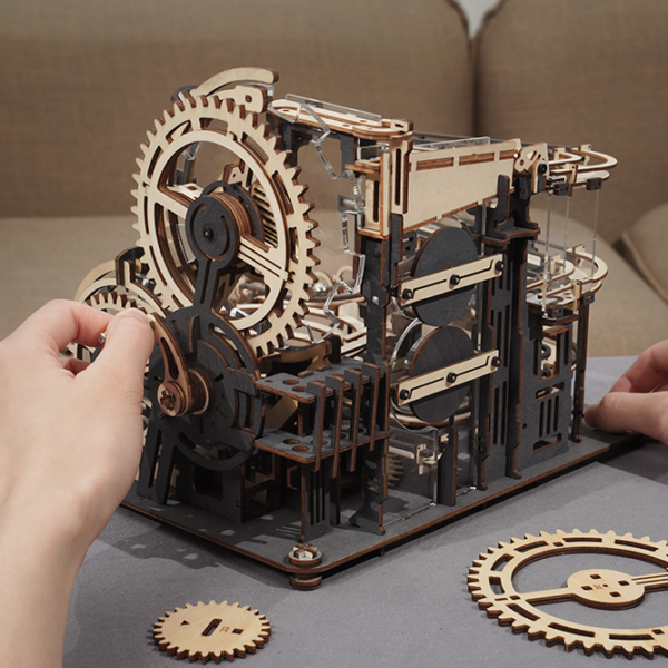3D Houten Puzzel Knikkerbaan Marble Night City, Robotime, LGA01, 32,5x21,4x22,8cm - Afbeelding 3