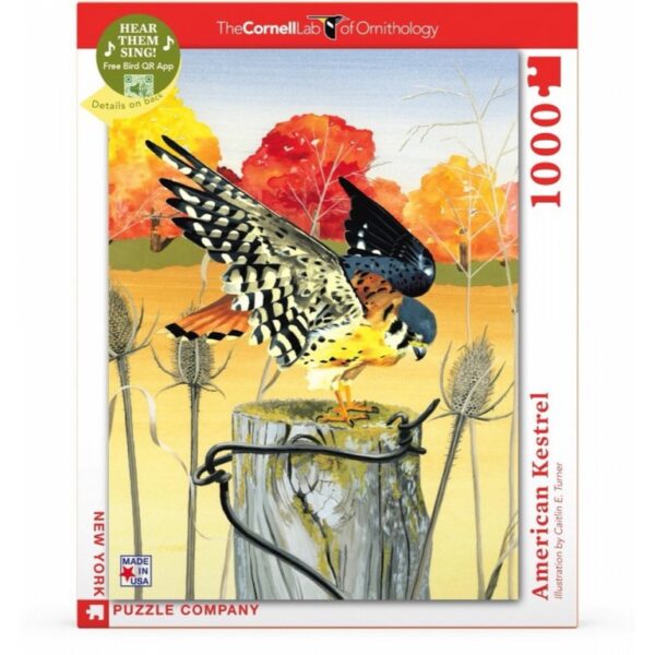 New York Puzzle Company - Cornell Lab American Kestrel - 1000 stukjes puzzel - Afbeelding 2