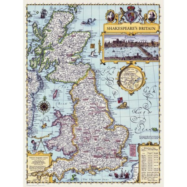 New York Puzzle Company - National Geographic Shakespeare's Britain - 1000 stukjes puzzel - Afbeelding 4