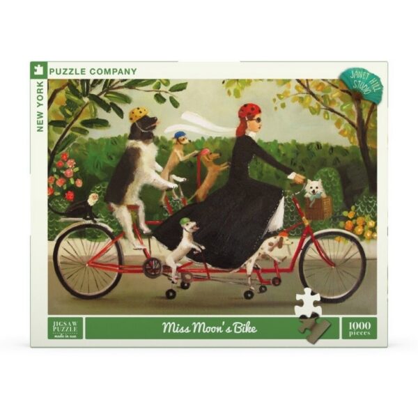 New York Puzzle Company - Janet Hill Miss Moon's Bike - 1000 stukjes puzzel - Afbeelding 2