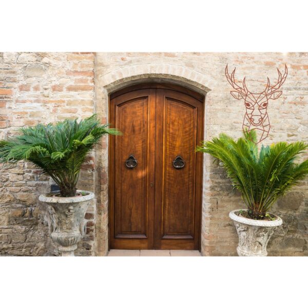 Metalen Wanddecoratie Hert, 141609, Roestmetaal, 49,2x38,1cm - Afbeelding 4