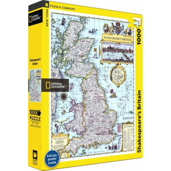 New York Puzzle Company - National Geographic Shakespeare's Britain - 1000 stukjes puzzel - Afbeelding 2