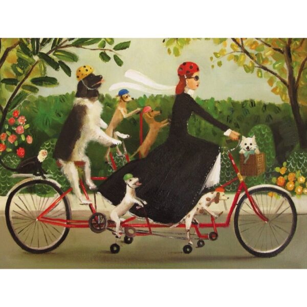 New York Puzzle Company - Janet Hill Miss Moon's Bike - 1000 stukjes puzzel - Afbeelding 3
