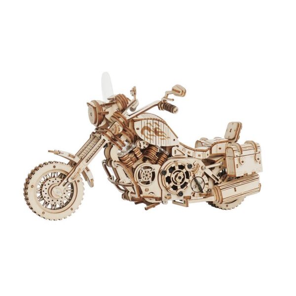 Houten Puzzel 3D Cruiser Motorcycle, Robotime, LK504, 27x11,6x16cm - Afbeelding 7