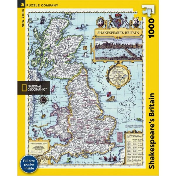 New York Puzzle Company - National Geographic Shakespeare's Britain - 1000 stukjes puzzel - Afbeelding 3