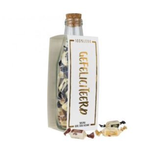 Momenten fles met toffees | Gefeliciteerd