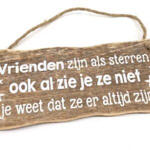 Bord hangend | Vrienden (12x30cm)